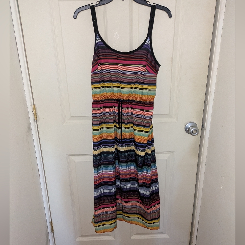 Athleta Havana Rainbow Stripe Midi Dress XS Summer Sundress - Picture 4 of 6